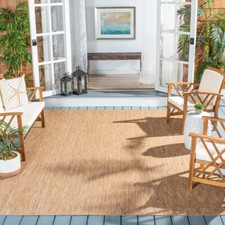 SAFAVIEH Outdoor CY8522-03011 Courtyard Natural / Natural Rug