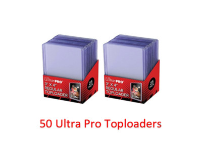 50 Ultra Pro 35PT 3x4 Regular Top Loaders CLEAR Rigid Card Holder 50
