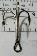 30 Eagle Claw 375m-1 #1  Nickel Plated Treble Hooks FREE FAST SHIPPING