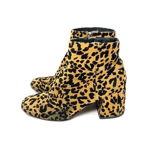 leopard chunky boots