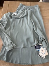LESLIE FAY Women s Size 8 Suit BLOUSE SKIRT SUIT 2 PIECE SET vintage NWT