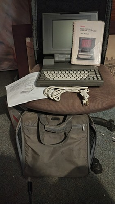#ad Toshiba T3100 Portable Personal Computer W Original Manual And Carrying Case $250.00