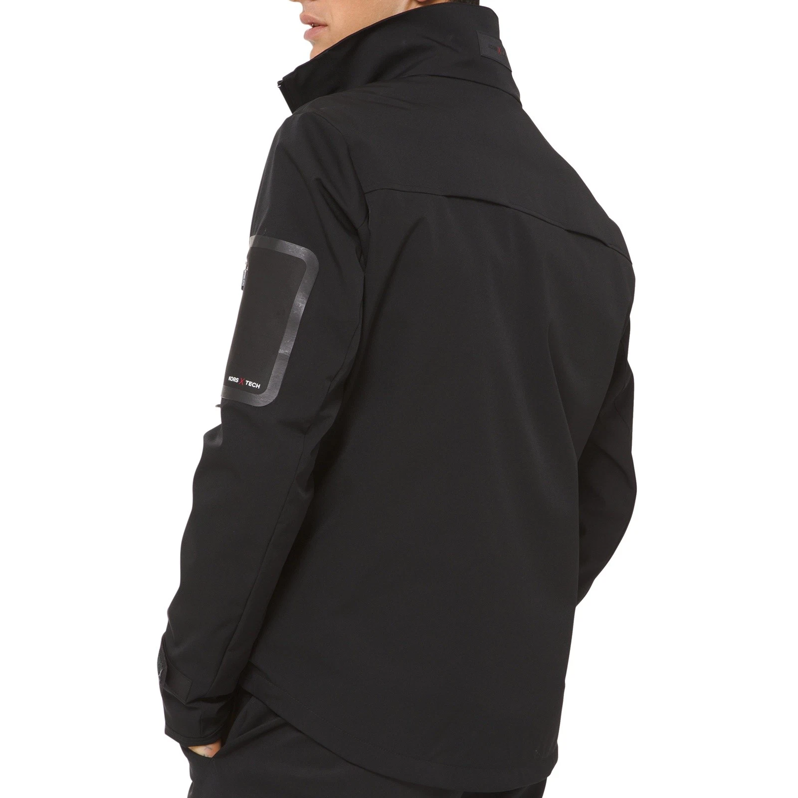 Mens Michael Kors Kors X Tech Jacket XL Black Technical Full Zip Layered Look - product detail image 2