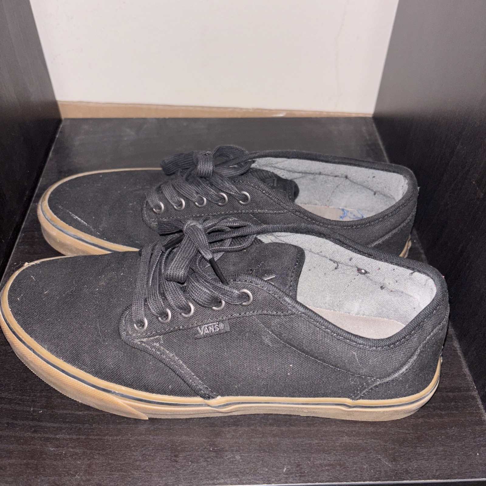 SAOLA Sneakers Vans uomo nere in tela taglia 10 gomma skateboard con suola in gomma