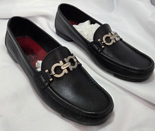 Salvatore Ferragamo ROLO Black Leather Italian Loafer Size 7