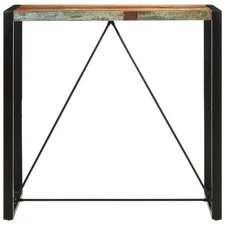 Bar Table Multicolor Solid reclaimed wood and iron Medium Durable vidaXL