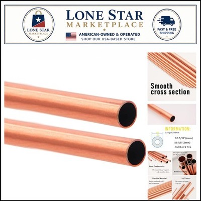 Multipurpose 5/32'' OD Copper Pipes - 300mm Length, Seamless & Easy to Customize