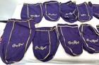 Crown Royal Lot Purple Drawstring Bags/Pouches Assorted Sizes Gold Trim — photo 3