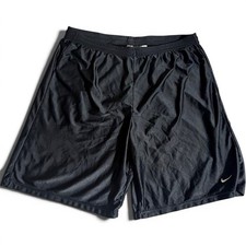 Vintage Nike Shorts Mens XL Black Mesh Athletic Gym Made in USA Swoosh Logo