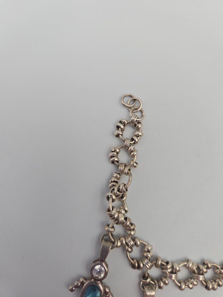 Vintage Sterling Silver 925 Charm Bracelet Birthstone Kid Charms View 5