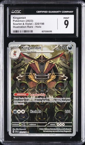 2023 POKEMON SCARLET & VIOLET ILLUSTRATION RARE HOLO #220 KINGAMBIT CGC 9