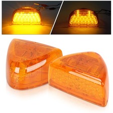 2PCS 31 Amber LED Headlights Front Turn Signal Lights, Amber Lens Parking Run...