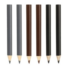 6 Pcs Wooden Colored Pencils Short Oil Based Colored Pencils, Grey/Black/Brown