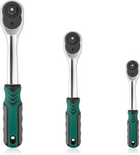 3pcs Ratchet Wrench Set 14 38 12 Drive Socket Wrenches 72-tooth Quick R 3pcs Ratchet Wrench Set 14 38 12 Drive Socket Wrenches 72-tooth Quick R