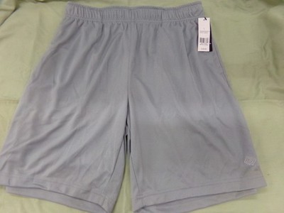 ZELOS Mens Size Large Gray Elastic Waist Comfy Shorts or Swim Trunks NEW