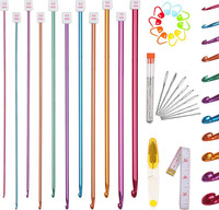 Tunesische HäKelnadeln Set, 11 StüCk Tunesische HäKelnadel Mit HäKelzubehöR, Alu