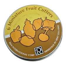 R&M International 6 Miniture F.ruit Shaped Metal Cutters Ideal for parties decor
