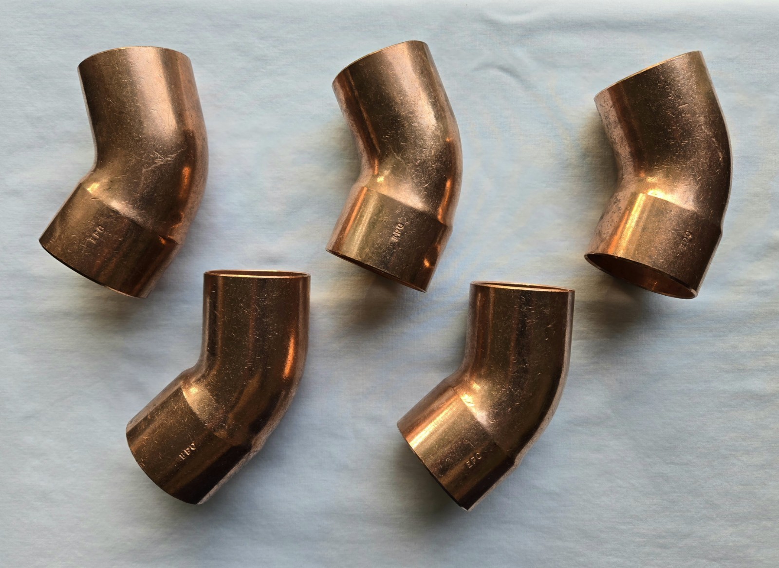 2" Copper 45 Street Elbow WROT (FTG x C) LOT of FIVE