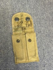 Vintage 1918 WWI Dual Ammo Pouch .45 Caliber/ Co. A, 40th Battalion, War Used