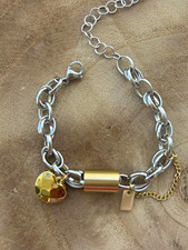 Ausgefallenes 2-farbiges Armband, Edelstahl
