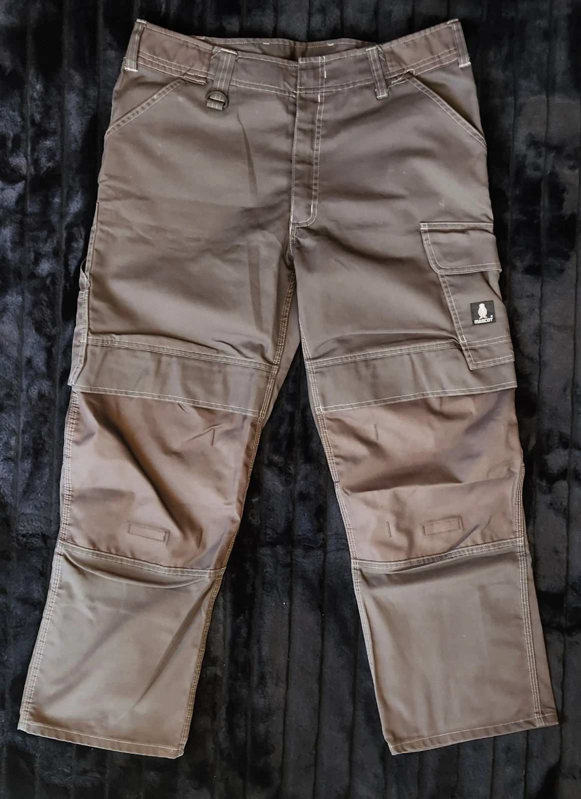 Mascot Carpenter Cargo Pants Mens 36x30* Gray Knee Pad Pocket Utility Workwear