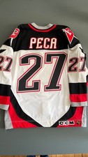 NEW MICHAEL PECA SIGNED AUTOGRAPHED BUFFALO SABRES AUTHENTIC JERSEY