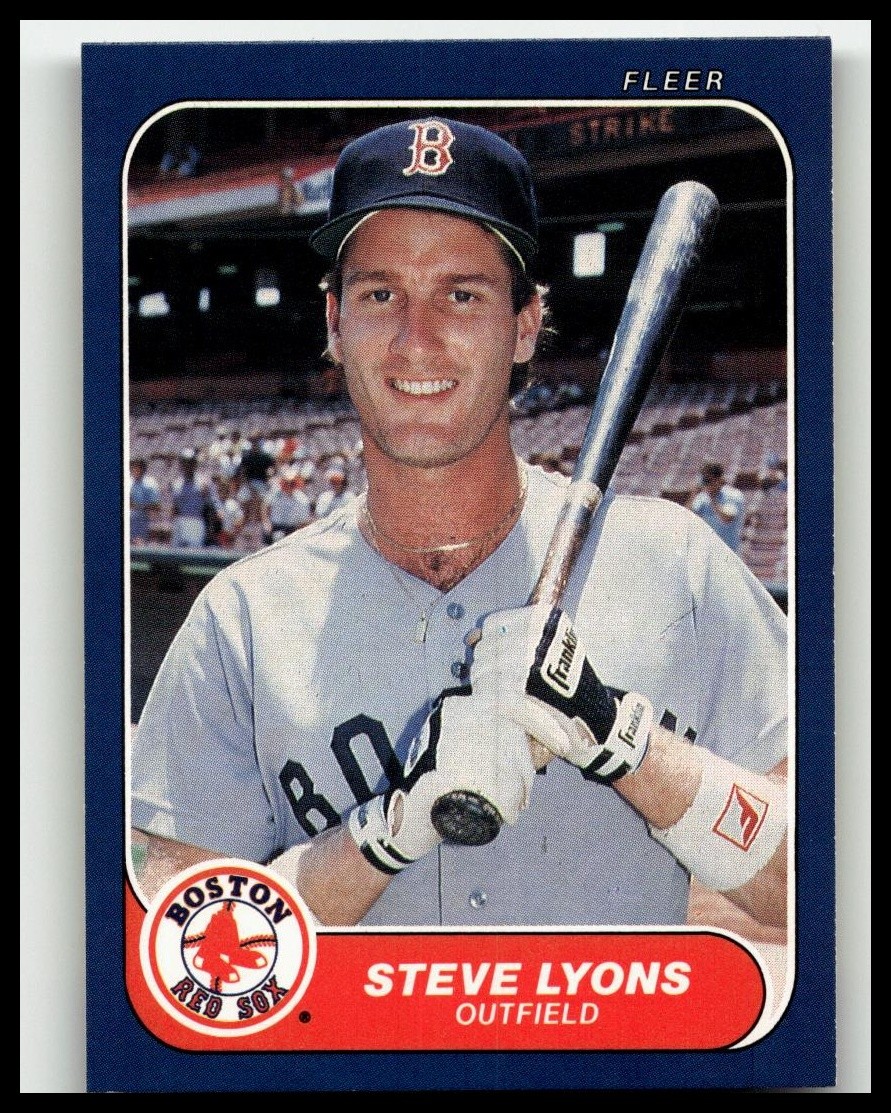 1986 Fleer #355 Steve Lyons Boston Red Sox