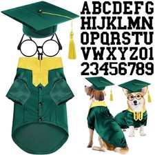 5 Pcs Dog Graduation Costume Set Include 2026 Pet Graduation Gown with Stole ...