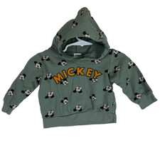 Mickey Mouse Hooded Sweater Disney Baby 12 Months Pullover Hoodie Green