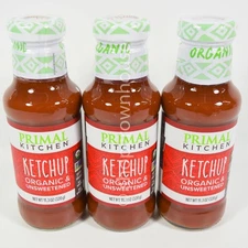 3 Primal Kitchen Unsweetened USDA Organic KETO Ketchup 11.3 oz 05/01/2026