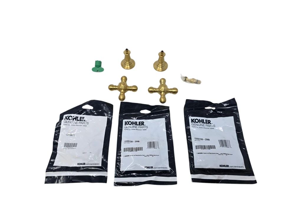 Artefatos KOHLER montagem em deck alça transversal acabamento vibrante escovado latão moderno - Imagem 2 de 4