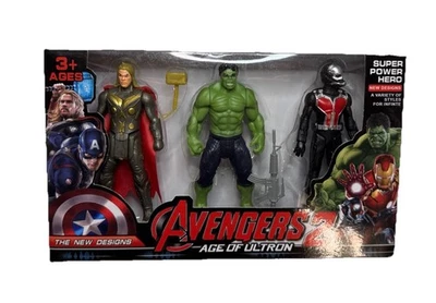 MARKENLOS Action Figuren Marvel Avengers Set 3-teilig • Superhelden Spielzeug