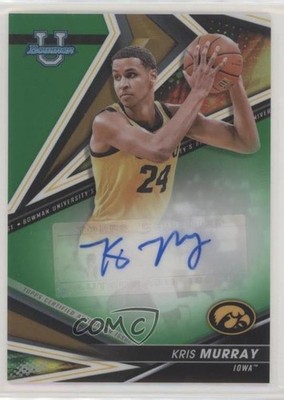 2022-23 Bowman U Best of 2022-23 Green Refractor 56/99 Kris Murray Auto 05ol