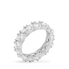 4 mm Trillion Cut CZ Stackable Eternity Wedding Bridal Band Silver Ring Size 10 — photo 3