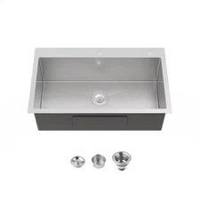 Drop-In Kitchen Sink 32 In. X 19 In. X 10 In. Single Bowl Kitchen Deep Sink in 3