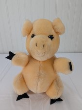 Vintage Dakin Pig Plush 9" Stuffed Animal 1980 Piggy Potbelly Hog Farm Friend