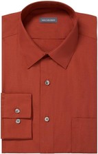Van Heusen Shirt Persimmon Orange 18" Neck 34/35 Sleeve Mens BRAND NEW