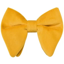 Branduce Velvet Bow Ties for Men Oversize Pre-tie Bowtie Tuxedo Bowties Gold