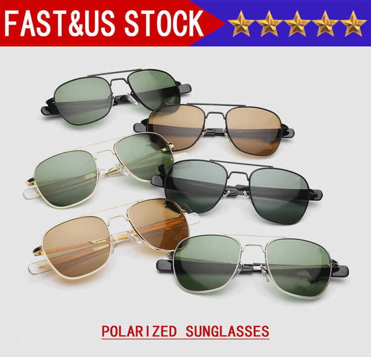 Aviator Sunglasses Premium Military Pilot Ultraviolet Mens Polarized Sunglasses-image
