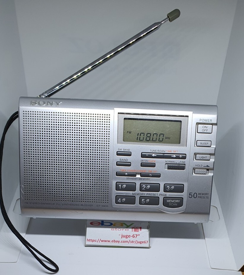Sony Icf Sw35 Digital Tuning World Band Receiver Ebay