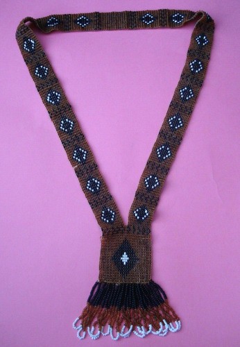 Loom Beaded Native American Necklace Vintage & Gorgeous - Picture 3 of 12
