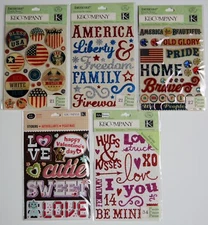 K & Company Stickers, AMERICANA Love THEME, You Pick, some Rare!