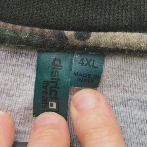 Camiseta camuflada de manga corta District Threads para hombre talla 4X "No puedes esconderte de la seguridad" Foto 2 de 4