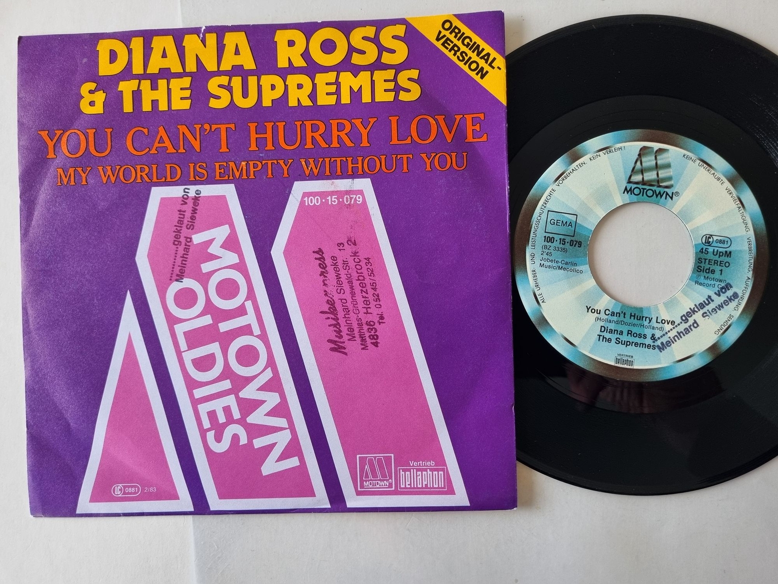 Diana Ross & The Supremes - You can't hurry love/ My world is empty without you