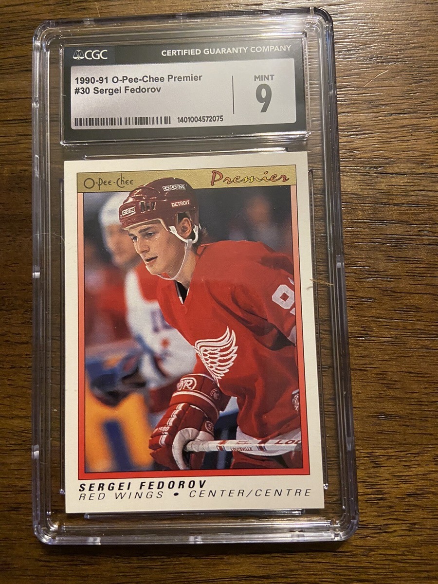 激レア 90s アルゼンチンリーグ ヒムナシア・イ・エスグリマ・デ・フフイ CGC 9 1990-91 O-Pee-Chee Premier Sergei Fedorov Rookie Card #30
