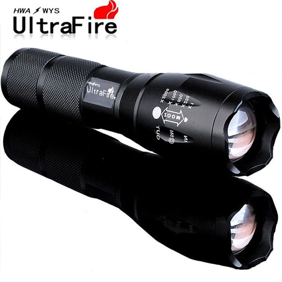 2PCS Ultrafire 90000LM T6 LED -Super Bright zoom Flashlight 5 Modes Lamp Torch - image 3 of 4