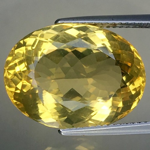 14.595CTS RESPLENDENT TOP LUSTER YELLOW NATURAL CITRINE OVAL GEMSTONES SEE VIDEO - Picture 2 of 3