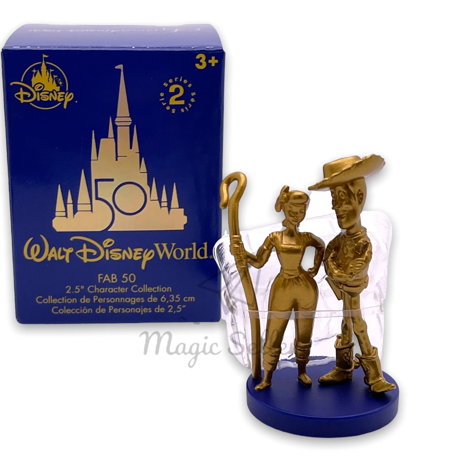 Disney parks WDW 50th Anniversary Fab 50 Blind Box Gold Figure Woody & Bo Peep