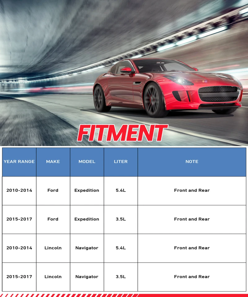 Front Rear Rotors Ceramic Brake Pads Kit for Ford Expedition Lincoln Navigator Foto 2 de 4