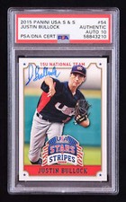 Justin Bullock Signed 2015 USA Baseball Stars and Stripes #54 RC (PSA | Auto 10)